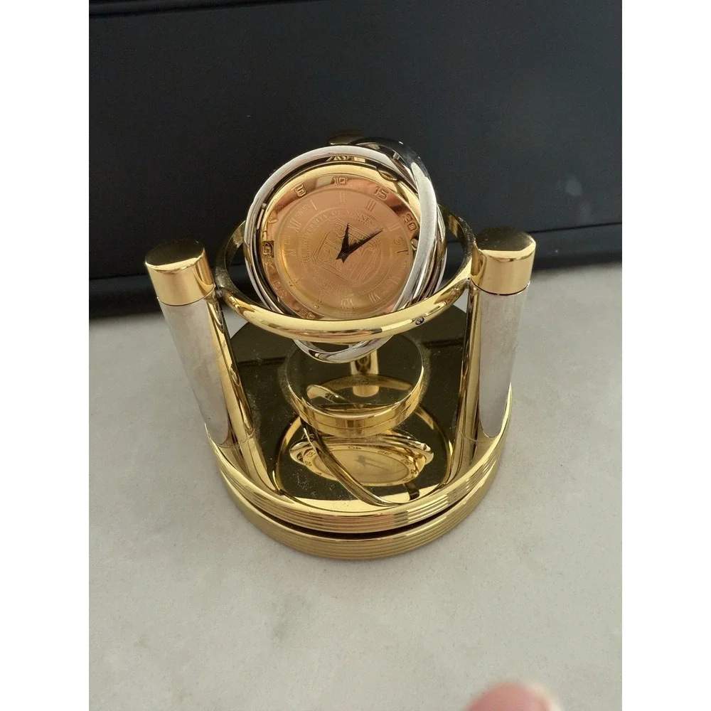 Vintage Benchmark Galileo Gimbal Gyroscope Desk Clock University Of MN Regents‎